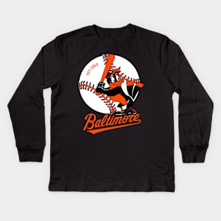 Baltimore Baseball Kids Long Sleeve T-Shirt